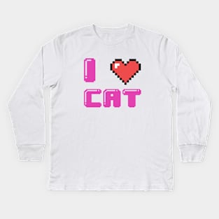 I Love Cat Kids Long Sleeve T-Shirt